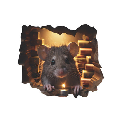 Mouse Hole 3DWall Stickers-Mouse Mouse Wall Decal Handmades Wall Clings Mouse Wall Stickers Murals Wall Decor For Home
