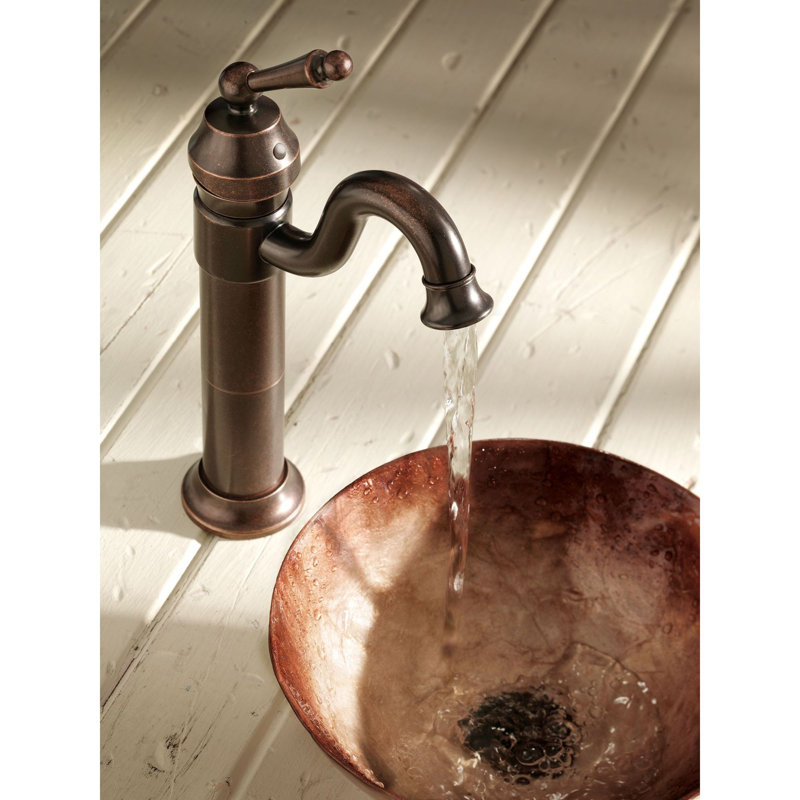 Waterhill Single Hole Bathroom Faucet with Pop-Up Drain, Oil Rubbed Bronze