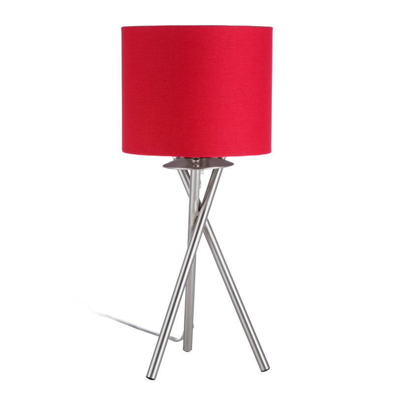 Lampe de table à trépied 15 po Amice, Rouge