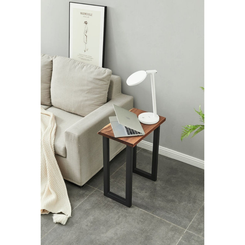  Solid Wood Sled End Table