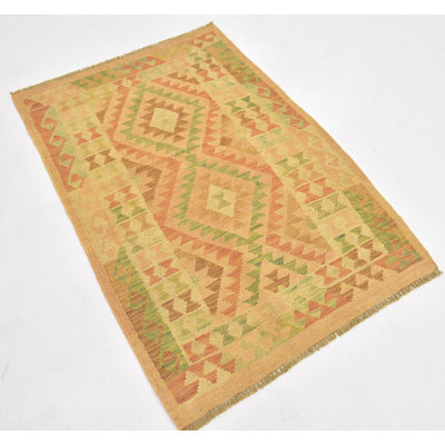 Tapis de zone en laine 7 pi 7 po x 4 po one-of-kind main-noué la new age Elland