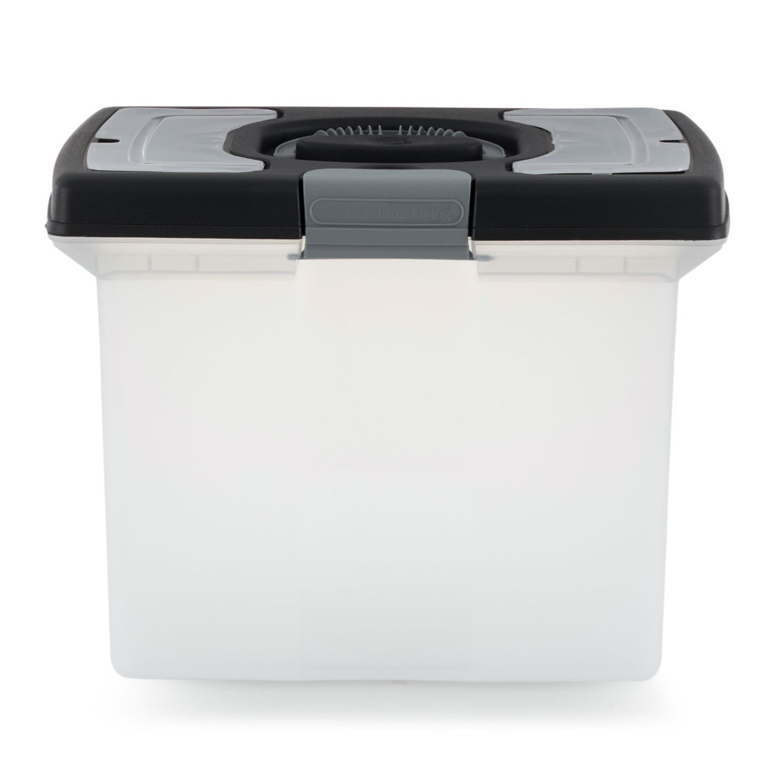 Gracious Living Stackable File Storage Caddy With Accessory Compartment Gracious Living Pack 