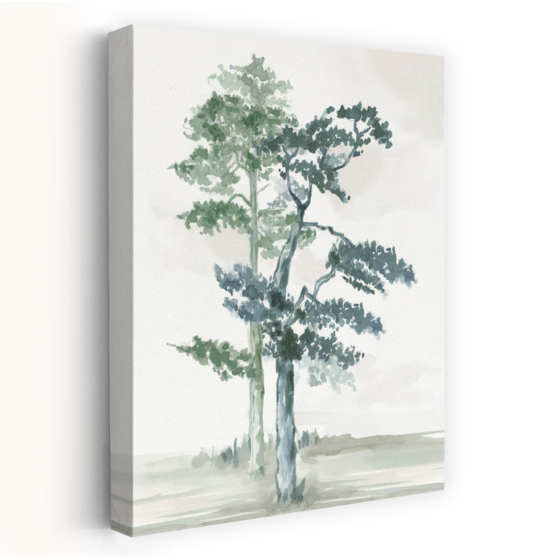 «Misty Forest Serenity II Abstract Contemporary Landscape Nature», art mural, H 24 po x l 16 po
