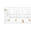 Lit de plancher pour enfants avec clôture et porte, aucun sommier nécessaire, structure en bois de pin robuste, conception multifonctionnelle
