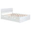 Cadre de lit double moderne avec lit gigogne et 2 tiroirs pour blanc ultrabrillant -1019597526