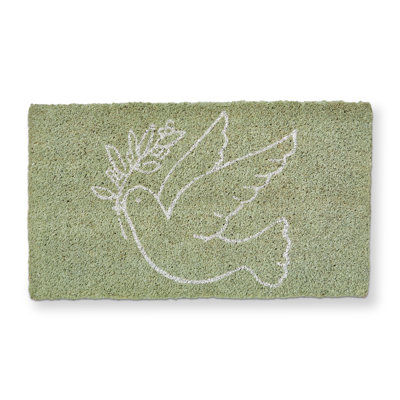 Peace Dove Coir Mat Outdoor Christmas