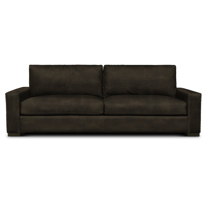 Urban Cowboy 96'' Leather Sofa, Mahogany (Coyote), Nutmeg