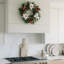 CGH Designs 26 in. Pre-Lit White Poinsettia Pinecone and Berry Holiday Wreath with Timer