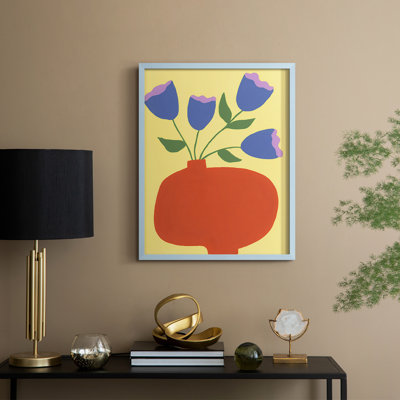 Modern Blooms III Framed Print - Solid Wood