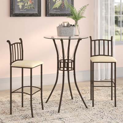 Eastpointe Glass Top Four Leg Dining Set