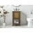 19'' Single Bathroom Vanity with Carrara Marble Top-73360042