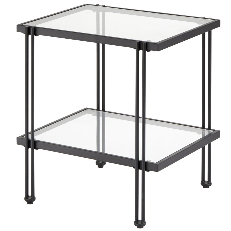 Areeb Glass Top End Table