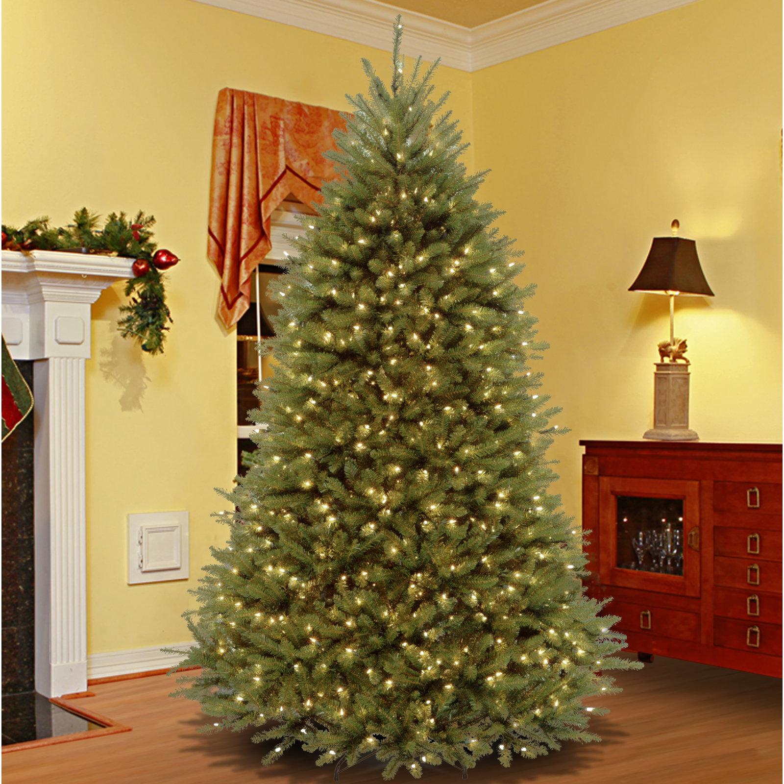 Leterra Dunhill Pre-Lit Fir Christmas Tree, 7'