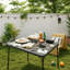 Table de patio d'extérieur pliante 34 po Fern