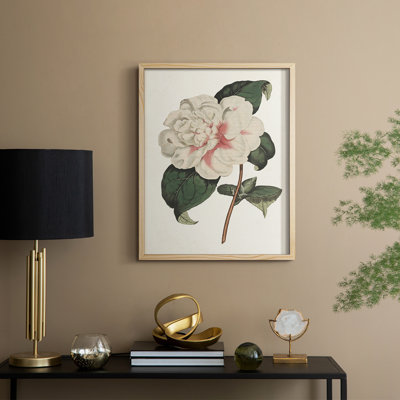 «Pink Floral Mix», reproduction encadrée en bois massif