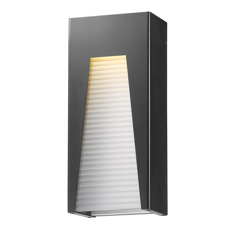 Robstown Aluminum LED Wall Light, Bronze Silver, Frosted Ribbed
