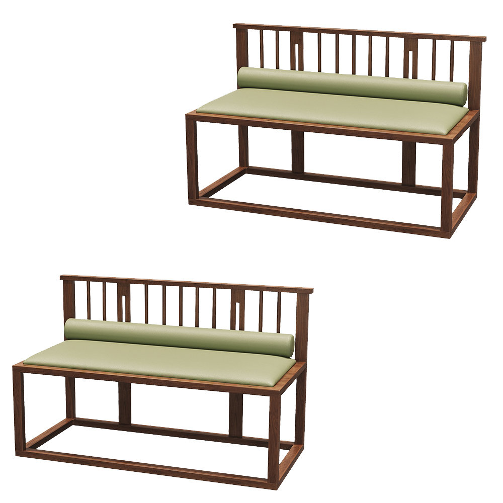 canadian-linen-chinese-simple-dining-room-bench-for-two-faux-leather