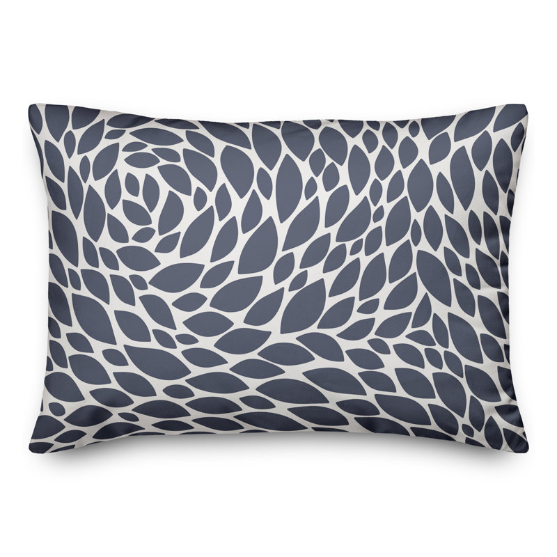 Abstract Outdoor Throw Pillow, Blue