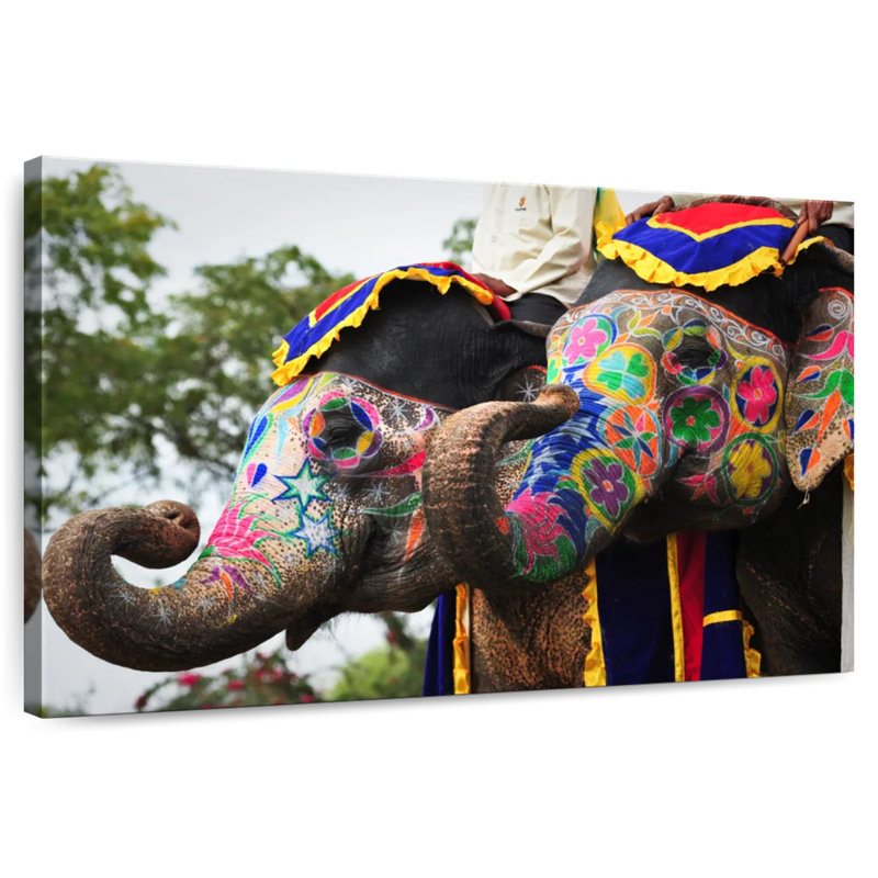 Brampt Jaipur Elephants, 20" H x 30" W