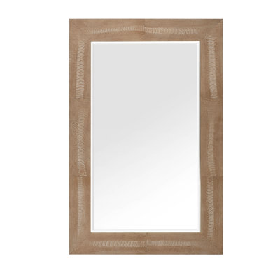Genuine Shin Leather Accent Mirror