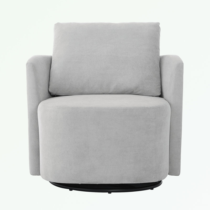 Swivel Chenille Accent Chair with metal base, Grey