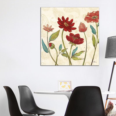 Red Gold Beauties I Crop by Janelle Penner - Wrapped Canvas Painting