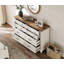 Commode pour bébé 54 po à 8 tiroirs | Rangement pour chambre d'enfant de ferme | Commode double en bois pour chambre d'enfant et d'enfant-486429199