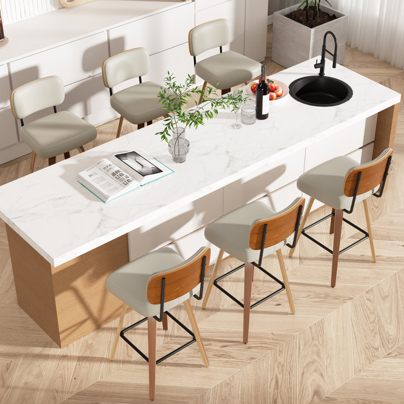 Counter Stool, Beige, 6