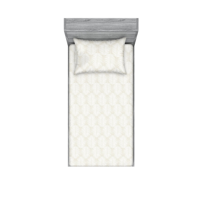 Microfiber Floral Sheet Set, Eggshell, Twin Sheet Set + 1 Pillowcase