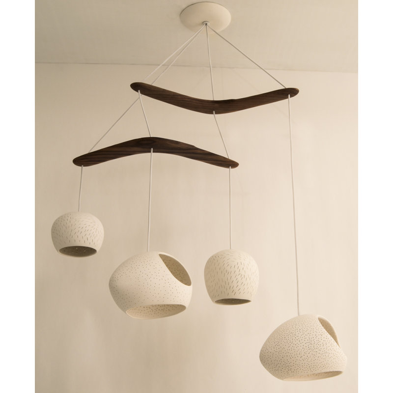 Mangassa 4 - Light Cluster Geometric Pendant, 20" H x 27" W x 10" D
