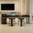 Black Rectangular Solid + Manufactured Wood+Acrylic desk-1641328537