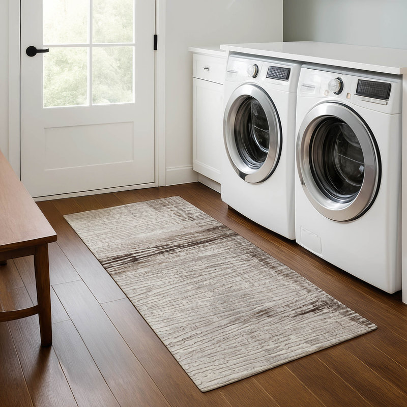 Premium Machine Washable Pirtle Stripes Rug, Runner 2'3" x 7'6"