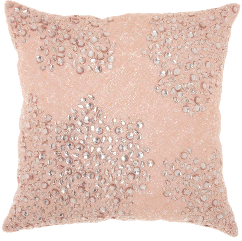 Sequined Throw Pillow, Seafoam