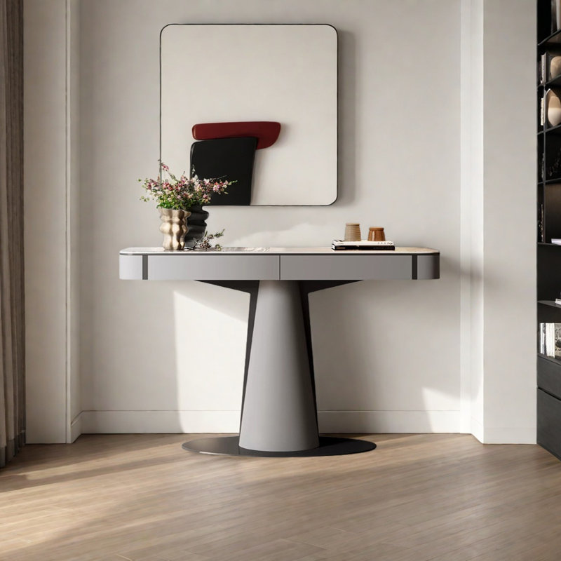 Console Modern Minimalist Luxury Art, H 33,46 po x l 47,24 po x P 13,78 po, Gris