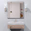 Miroir mural 36 po x 36 po, cadre en aluminium noir, pour salle de bain, salon, chambre à coucher, vision claire, miroir de salle de bain surdimensionné à installation rapide avec fixation, preuve, options de placement multiples