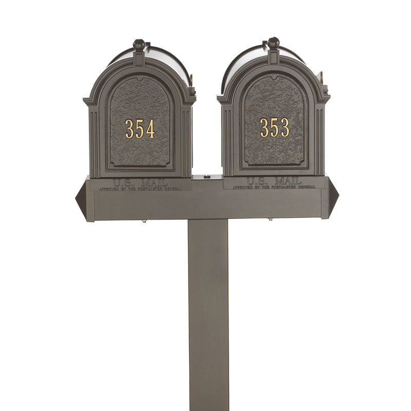 Aluminum Post Mounted Post Box, Yes, Bronze