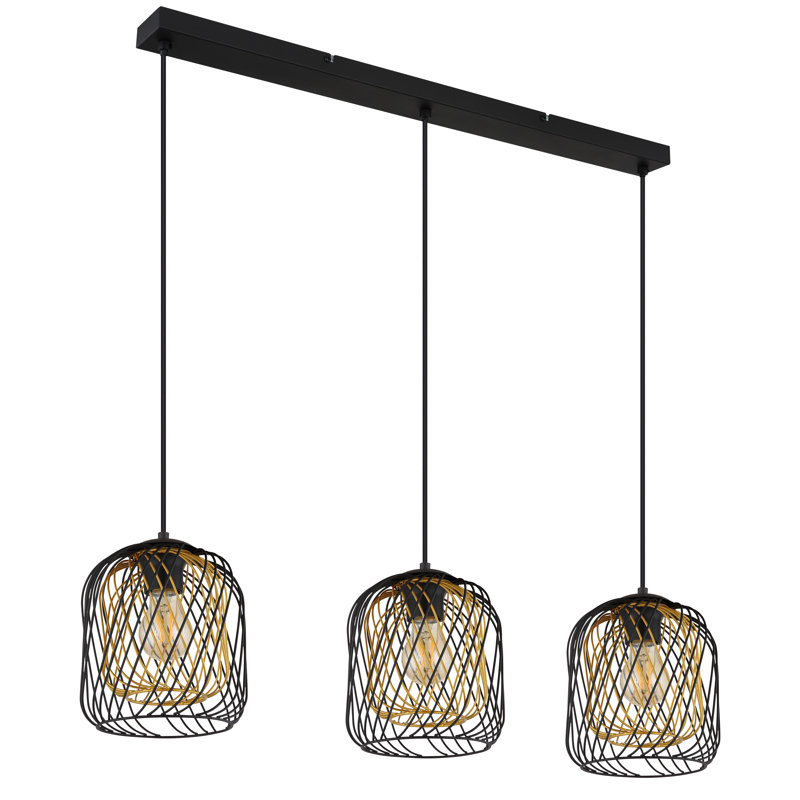 Annaliece 3 - Light Geometric Pendant, Matte Black