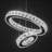 33W Integrated LED Chandeliers, Crystal Stainless Steel Ceiling Lights, Rings Hanging Lights