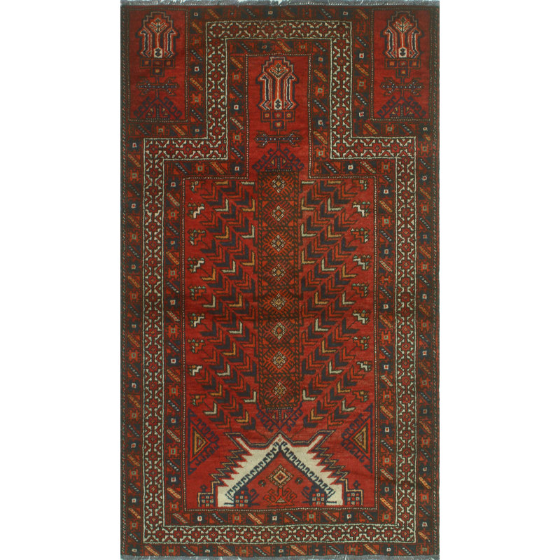 One-of-a-Kind 3'9 X 6'5 1980s Wool Area Rug in