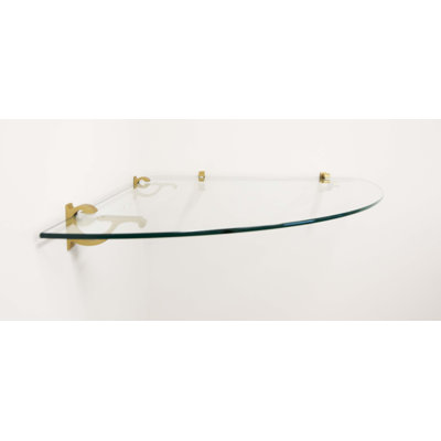 Tablette d'angle en verre Arriella