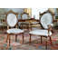 Tufted Solid Wood Arm chair in White