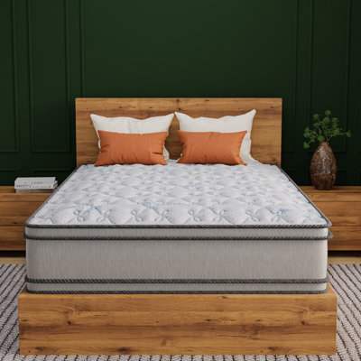 10-Inch Pillow Top Double-Sided Medium Firm Innerspring Mattress With 4" Box Spring Fully Assembled, Full XL