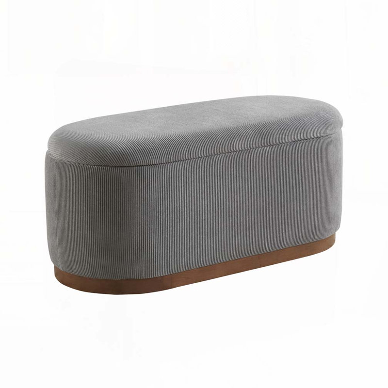 Banc de rangement en velours côtelé Corduroy