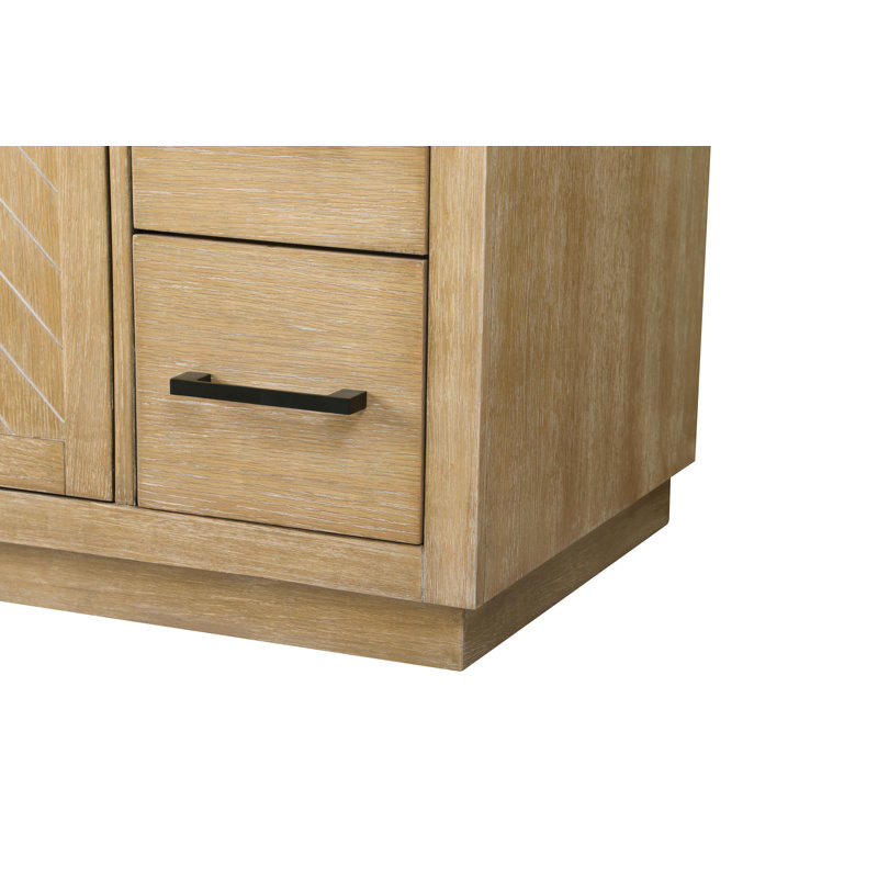 36 inch Single Bathroom Vanity, Linen Oak