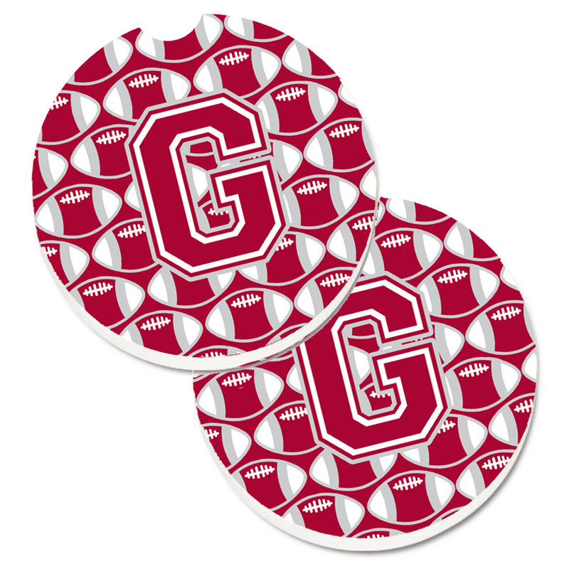 Sous-verre de football, G, Rouge / Blanc