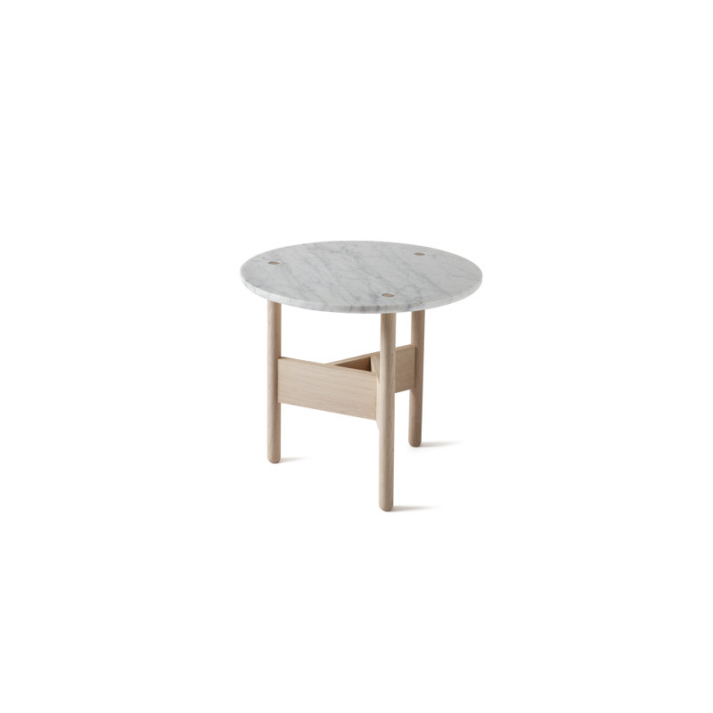 Three Leg Coffee Table, 40 cm H x 70 cm L x 44 cm W, Oak, Oak