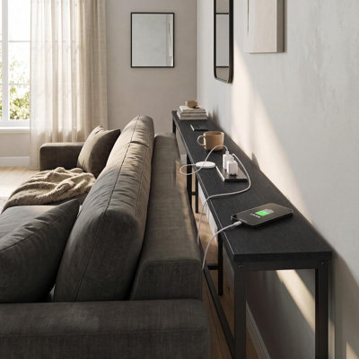 Console étroite extra longue de 110 pouces à placer derrière le canapé
