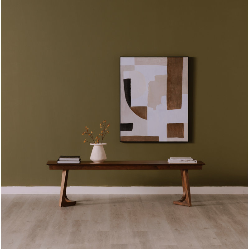 Banc de salle à manger en bois massif 67 po Fischer