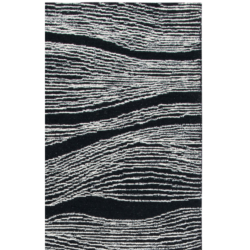 Ziggy Hand Tufted Indian Wool And Cotton With Latex Abstract Rug, Runner 2'3" x 8'
