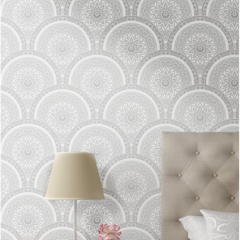 Jasmyn 10m x 53cm Wallpaper Roll, Grey